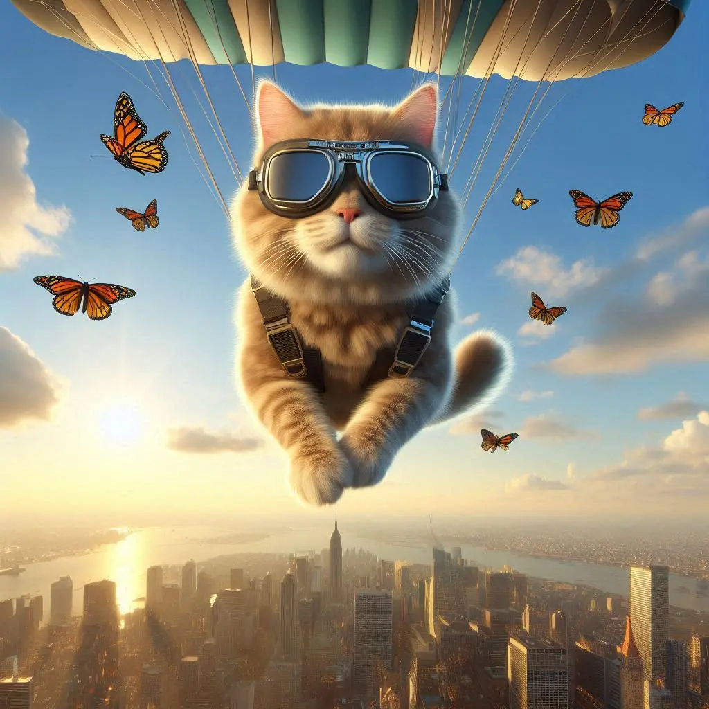 gato-paracaidista